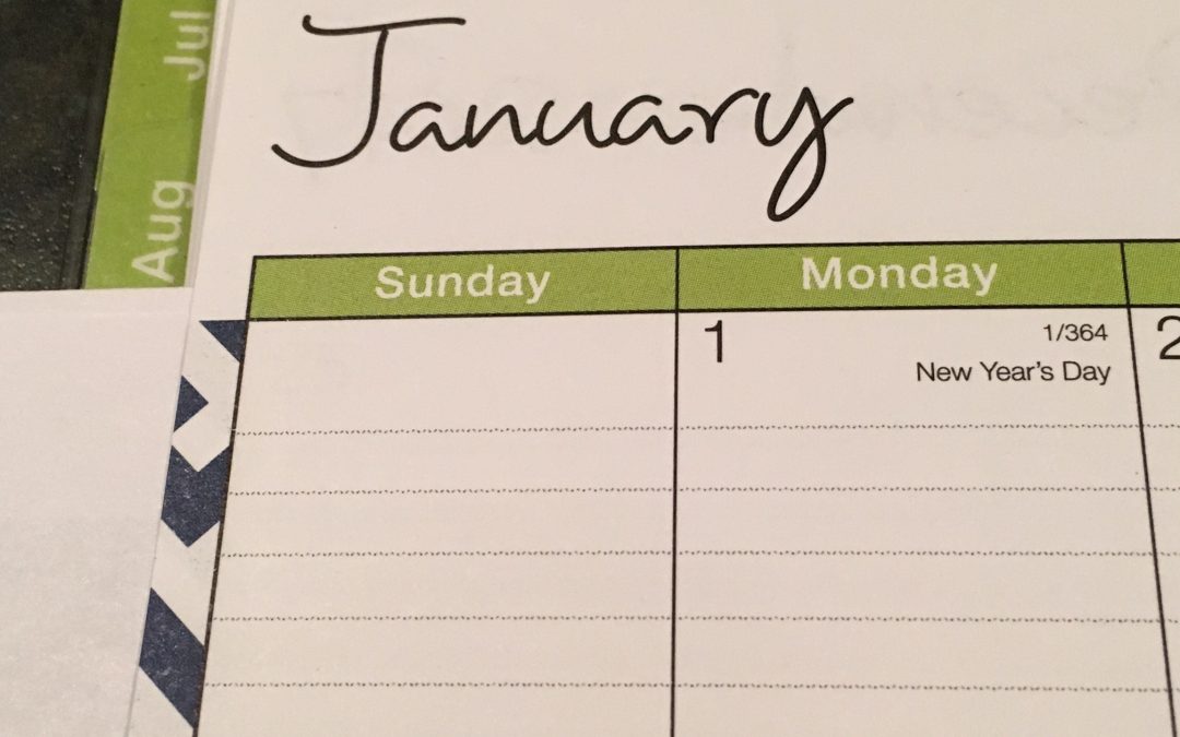 January calendar page
